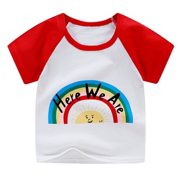 1-4 year toddler t-shirt summer short sleeve rainbow patterns letter print patchwork kids girls tee round neck boys t shirt, White
1-4 year toddler t-shirt summer short sleeve rainbow patterns letter print patchwork kids girls tee round neck boys t shirt, White
