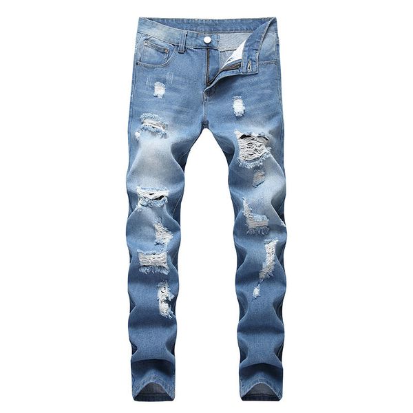 men's jeans new men casual jeans hiphop denim pants knees holes ripped distressed bleached scratched fashionable high qulaity free, Blue
men's jeans new men casual jeans hiphop denim pants knees holes ripped distressed bleached scratched fashionable high qulaity free, Blue