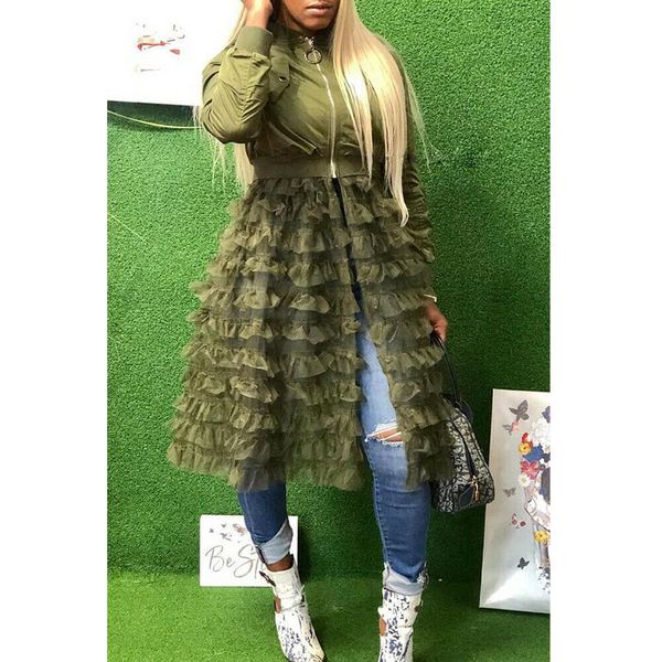 women jacket fashion solid color long sleeve womens jackets lace ruffles mesh stitching suit elegant overcoat long jacketsby a, Black;white
women jacket fashion solid color long sleeve womens jackets lace ruffles mesh stitching suit elegant overcoat long jacketsby a, Black;white