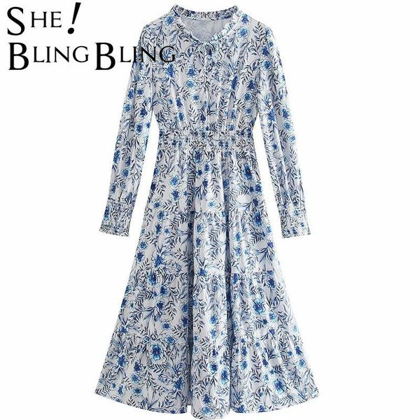 casual dresses sheblingbling 2021 blue print lettuce tie neck shirred high waist tiered dress autumn long sleeve woman female midi, Black;gray
casual dresses sheblingbling 2021 blue print lettuce tie neck shirred high waist tiered dress autumn long sleeve woman female midi, Black;gray