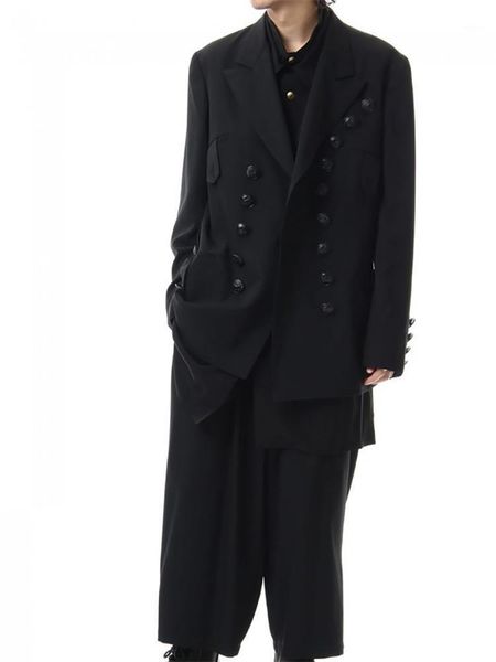men's suits & blazers spring lapel solid color double row gold button personality design loose fashion suit false two young sh, White;black
men's suits & blazers spring lapel solid color double row gold button personality design loose fashion suit false two young sh, White;black