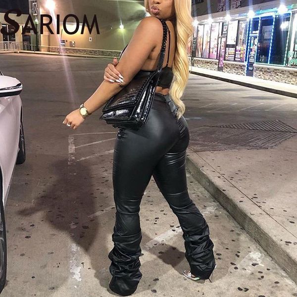 faux leather stacked leggings black high waist pu wide leg pants skinny bodycon flare trousers joggers fall 2021 women clothing women's, Black;white
faux leather stacked leggings black high waist pu wide leg pants skinny bodycon flare trousers joggers fall 2021 women clothing women's, Black;white