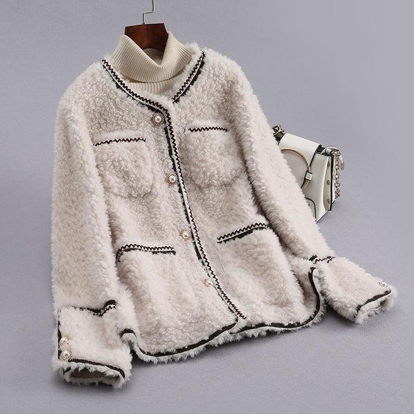 women's fur & faux 2021 genuine wool soft autumn single-breasted round neck short jackets real shearing sheep coats winter coat mujer x, Black
women's fur & faux 2021 genuine wool soft autumn single-breasted round neck short jackets real shearing sheep coats winter coat mujer x, Black