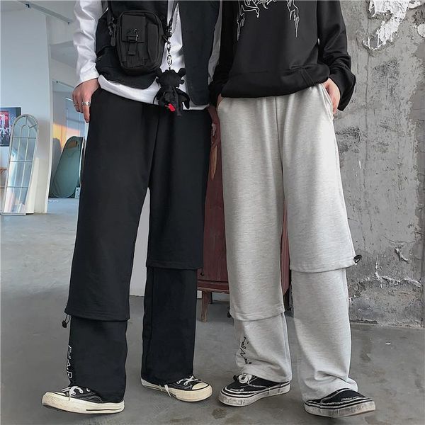 women's pants & capris korean style clothing ins straight elastic waist pockets zipper letter loose sweatpants full length, Black;white
women's pants & capris korean style clothing ins straight elastic waist pockets zipper letter loose sweatpants full length, Black;white
