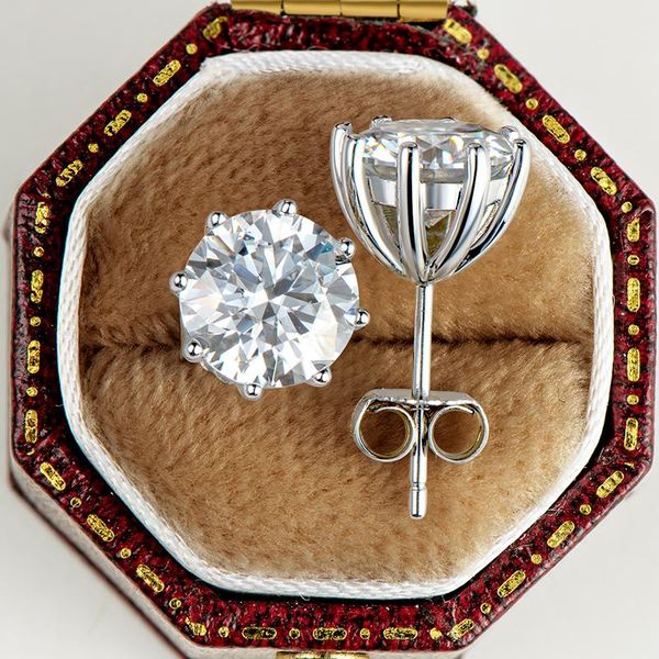 stud lesf 925 sterling silver moissanite diamond earrings round 2.0 ct women classic anniversarv gift, Golden;silver
stud lesf 925 sterling silver moissanite diamond earrings round 2.0 ct women classic anniversarv gift, Golden;silver