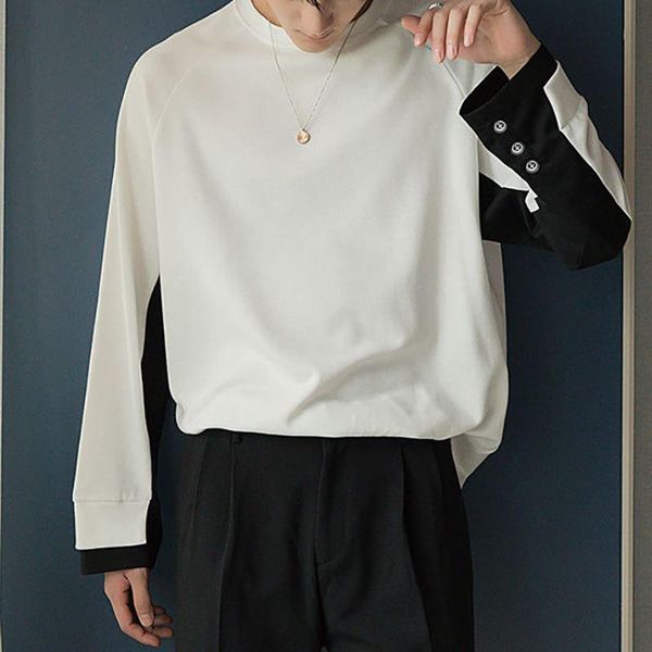 spring men patchwork t shirt o neck long sleeve fashion korean style tee streetwear loose camiseta masculina s-5xl incerun men's t-shi, White;black
spring men patchwork t shirt o neck long sleeve fashion korean style tee streetwear loose camiseta masculina s-5xl incerun men's t-shi, White;black