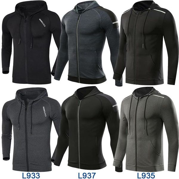 running jackets autumn jacket long sleeve sports hooded shirt zipper t shirts compression men gym jogging fitness top, Black;red
running jackets autumn jacket long sleeve sports hooded shirt zipper t shirts compression men gym jogging fitness top, Black;red