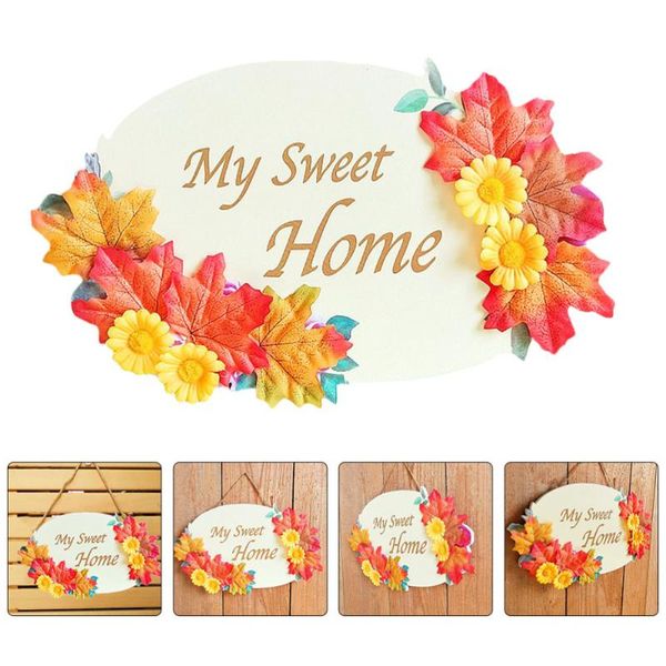 1pc french style household wooden pendant letter design door hanging home decor other hardware
