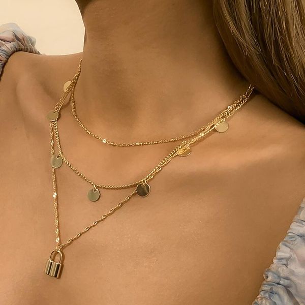 pendant necklaces boho multilayer round sequin padlock necklace women fashion personality tassel glamour girl jewelry gift, Silver
pendant necklaces boho multilayer round sequin padlock necklace women fashion personality tassel glamour girl jewelry gift, Silver