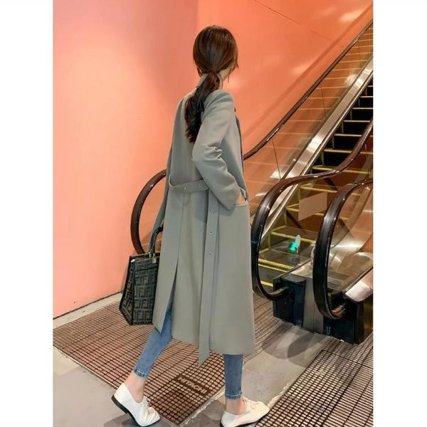 women's trench coats 2021 spring autumn version small suit jacket female chic mid-length with slim women blazers coat, Tan;black
women's trench coats 2021 spring autumn version small suit jacket female chic mid-length with slim women blazers coat, Tan;black