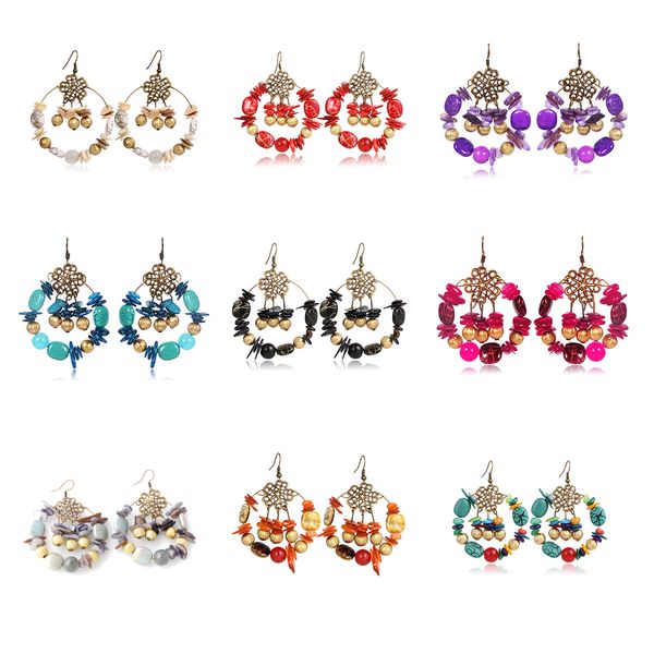 1 pair bohemian big circle earrings alloy women handmade colorful beads exaggeration dangle eardrops, Silver
1 pair bohemian big circle earrings alloy women handmade colorful beads exaggeration dangle eardrops, Silver