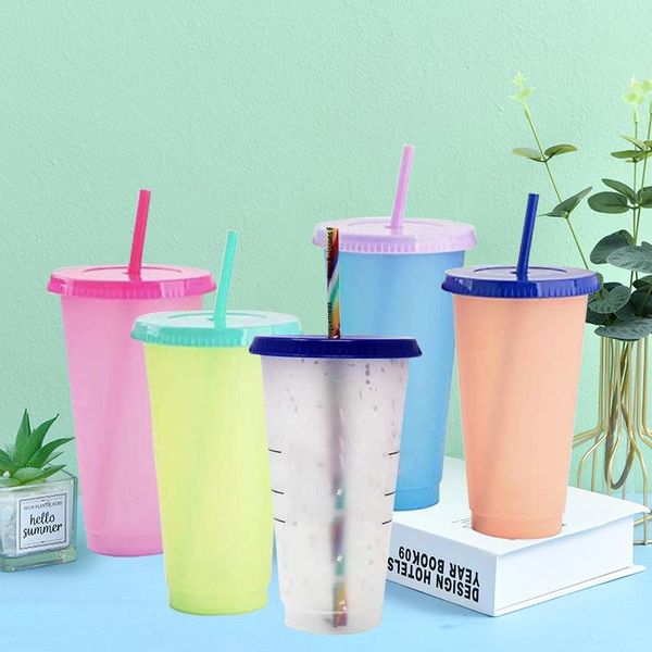 mugs 700ml temperature sensing color change cup plastic colorful water reusable coffee milk tea straw with lid kitchen
mugs 700ml temperature sensing color change cup plastic colorful water reusable coffee milk tea straw with lid kitchen