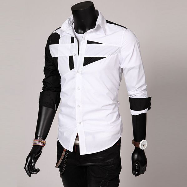 4gfo casual slim fit male shirts spring autumn features men jeans shirt long sleeve hijg, White;black
4gfo casual slim fit male shirts spring autumn features men jeans shirt long sleeve hijg, White;black