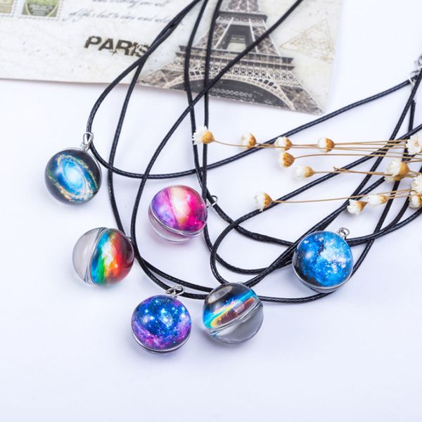 personality fashion double side glass ball necklace earth planet pattern jewelry galaxy astronomy pendant necklace, Silver
personality fashion double side glass ball necklace earth planet pattern jewelry galaxy astronomy pendant necklace, Silver