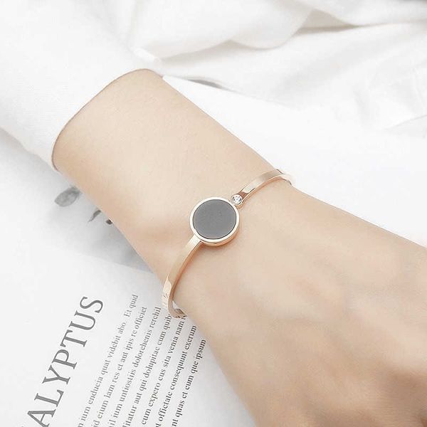 fashion women stainless steel rose gold crystal shell bracelet bangle gift jewelry q0717, Black
fashion women stainless steel rose gold crystal shell bracelet bangle gift jewelry q0717, Black