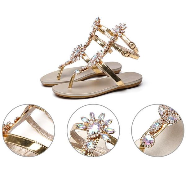 sandals summer women's wedding crystal with rhinestone beaded bohemian dress flip-flop gladiator shoes plus-size, Black
sandals summer women's wedding crystal with rhinestone beaded bohemian dress flip-flop gladiator shoes plus-size, Black