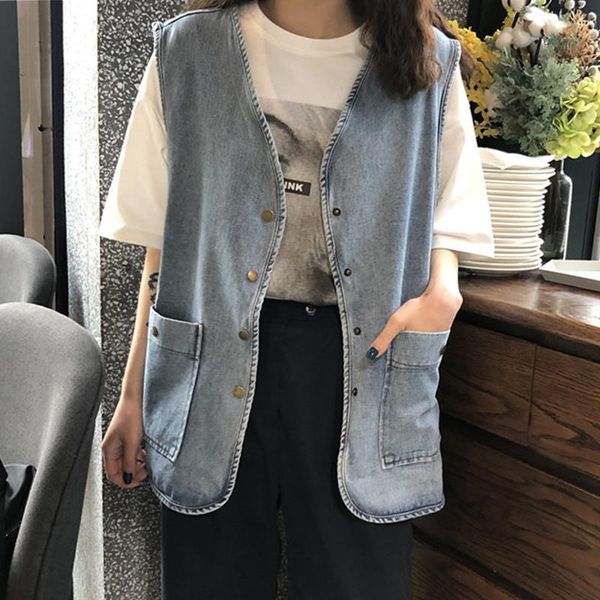 women's vests women denim sleeveless waistcoats v-neck pockets spring autumn outwear streetwear students all-match fashion s-5xl korean, Black;white
women's vests women denim sleeveless waistcoats v-neck pockets spring autumn outwear streetwear students all-match fashion s-5xl korean, Black;white