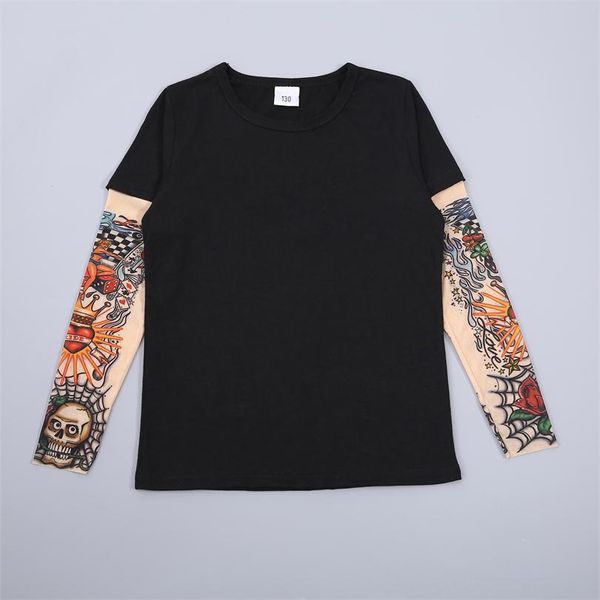children's t-shirt usa boys girls summer new cotton tattoo t-shirt cartoon long sleeve tees printed t-shirts kids, Black
children's t-shirt usa boys girls summer new cotton tattoo t-shirt cartoon long sleeve tees printed t-shirts kids, Black