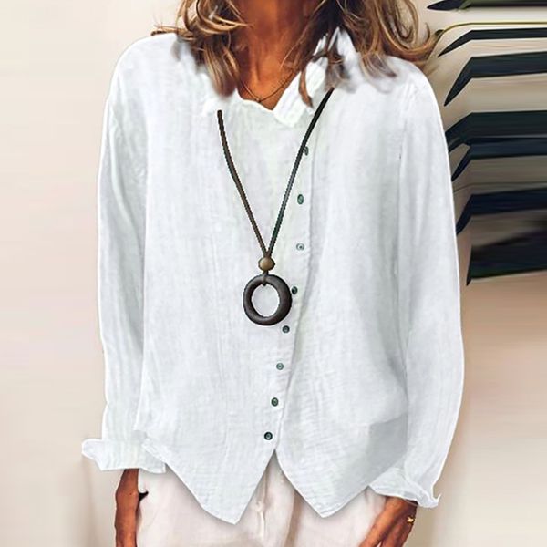 knits autumn women elegant cotton linen blouses shirts vintage turn-down collar button female 3xl casual long sleeves blusa sgl5 o7pe, White
knits autumn women elegant cotton linen blouses shirts vintage turn-down collar button female 3xl casual long sleeves blusa sgl5 o7pe, White