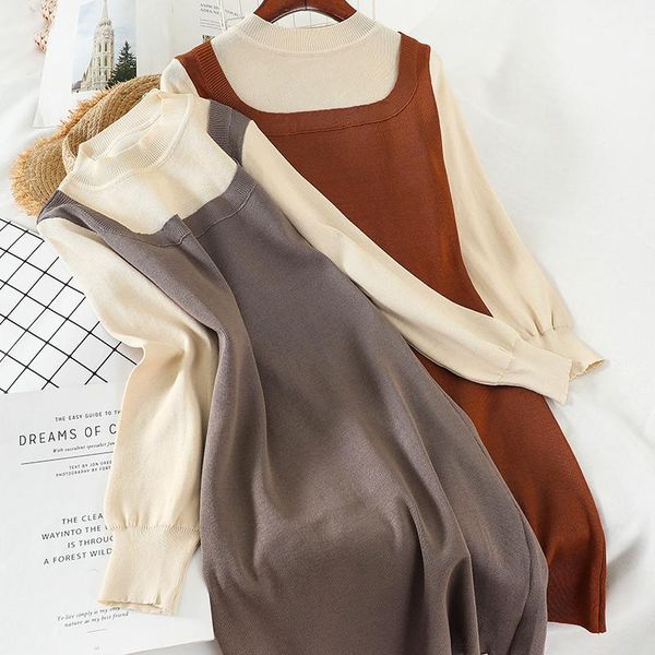 sanishroly autumn fake two patchwork sweater dresses women mini knitted dress ladies long sleeve a-line vestidos cd073 casual, Black;gray
sanishroly autumn fake two patchwork sweater dresses women mini knitted dress ladies long sleeve a-line vestidos cd073 casual, Black;gray