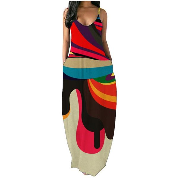 casual dresses fashion ladies women's long dress striped sleeveless plus size summer women vestido de mujer, Black;gray
casual dresses fashion ladies women's long dress striped sleeveless plus size summer women vestido de mujer, Black;gray