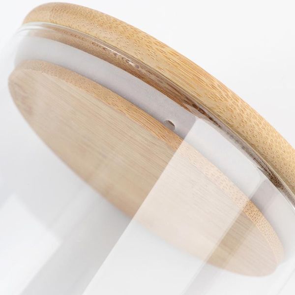 storage bottles & jars 1pc high borosilicate glass jar sealed transparent food container with bamboo cover for (450ml)
storage bottles & jars 1pc high borosilicate glass jar sealed transparent food container with bamboo cover for (450ml)