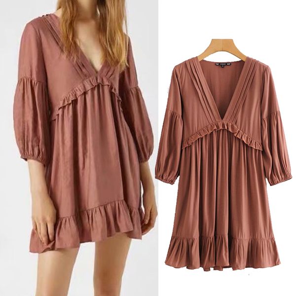 casual dresses women solid color pleated mini dress v-neck long sleeve slim waist chic party mujer 1fnd, Black;gray
casual dresses women solid color pleated mini dress v-neck long sleeve slim waist chic party mujer 1fnd, Black;gray