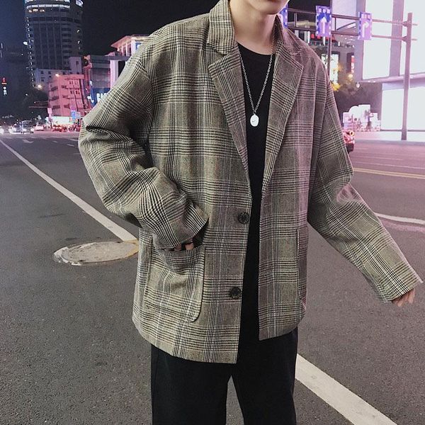 korean fashion men blazer casual loose oversized winter cardigan abrigo cuadros men's clothing db60xf suits & blazers, White;black
korean fashion men blazer casual loose oversized winter cardigan abrigo cuadros men's clothing db60xf suits & blazers, White;black