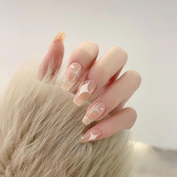 24pcs fashion detachable false nail star ballerina wearable full cover fake nails tips diy manicure decoration accessories, Red;gold
24pcs fashion detachable false nail star ballerina wearable full cover fake nails tips diy manicure decoration accessories, Red;gold