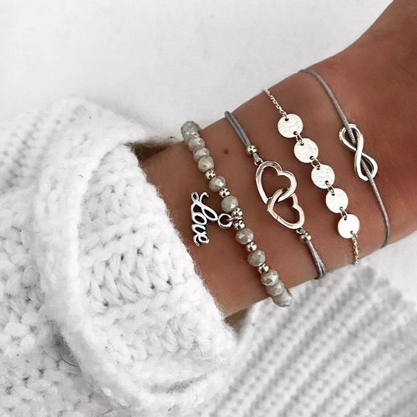 charm bracelets niuyitid 4 pcs / set love heart bracelet for women fashion braslet jewelry pulseras mujer moda 2021 wholesale price, Golden;silver
charm bracelets niuyitid 4 pcs / set love heart bracelet for women fashion braslet jewelry pulseras mujer moda 2021 wholesale price, Golden;silver