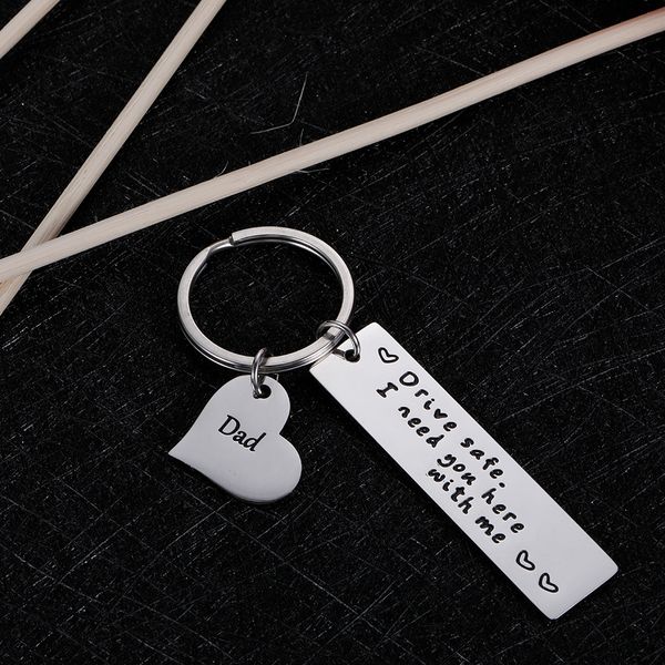 10pieces/lot father day gift keyrings drive safe i need you here with me keychains couples boyfriend bag key chains, Silver
10pieces/lot father day gift keyrings drive safe i need you here with me keychains couples boyfriend bag key chains, Silver