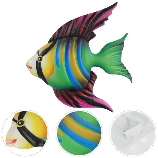 wallpapers fish wall ornament wrought iron metal hanging art decor adornment