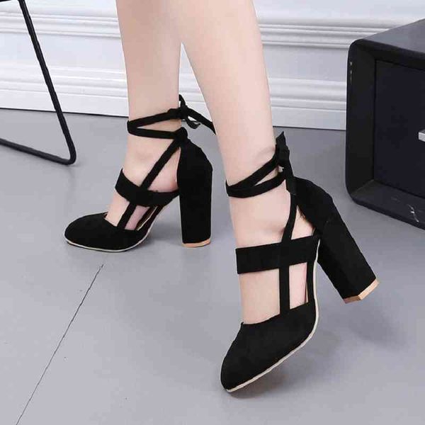 dress shoes spring new thick heels high ankle band strap hollow women's single fashion large size shallow gn9m, Black
dress shoes spring new thick heels high ankle band strap hollow women's single fashion large size shallow gn9m, Black