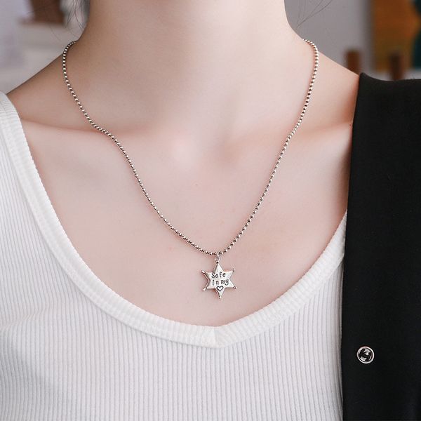 chaosheng s925 sterling silver temperament six pointed star ins simple personality fashion light luxury clavicle chain necklace
chaosheng s925 sterling silver temperament six pointed star ins simple personality fashion light luxury clavicle chain necklace