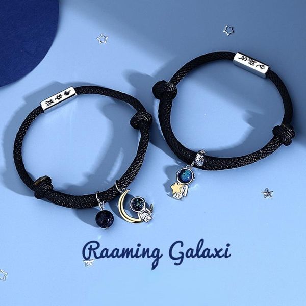 charm bracelets astronaut couple bracelet lovers women men cute gift fashion trend student adjustable braided hand rope, Golden;silver
charm bracelets astronaut couple bracelet lovers women men cute gift fashion trend student adjustable braided hand rope, Golden;silver