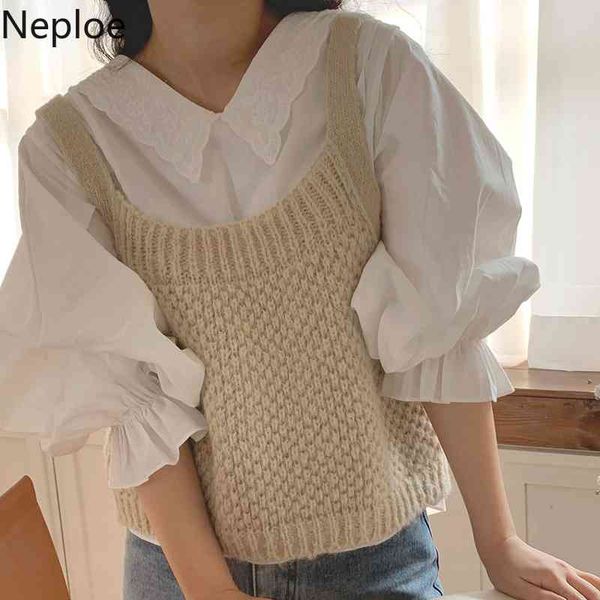 neploe women vintage vest lace-up hollow out knitted sweater spring sleeveless slim cropped square neck camisole pull femme 210422, White
neploe women vintage vest lace-up hollow out knitted sweater spring sleeveless slim cropped square neck camisole pull femme 210422, White