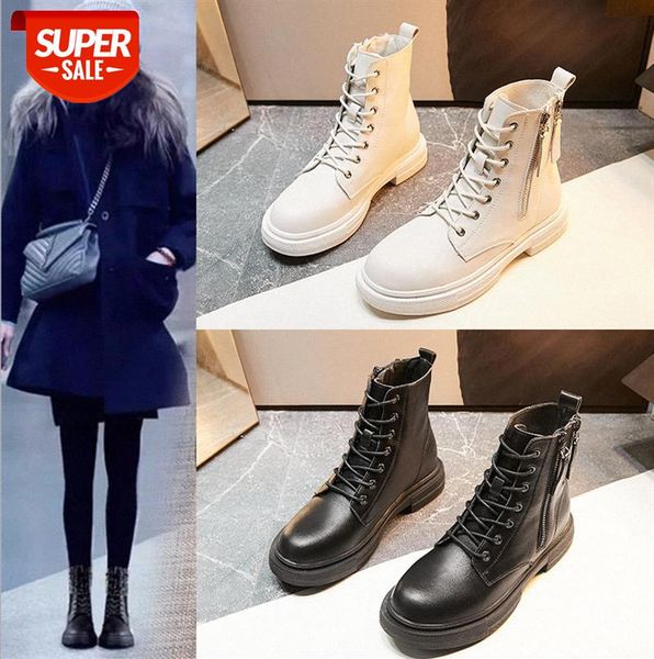 leather martin boots women's british fan motorcycle short tide net celebrity wild double zipper single #ej9m, Black 
leather martin boots women's british fan motorcycle short tide net celebrity wild double zipper single #ej9m, Black