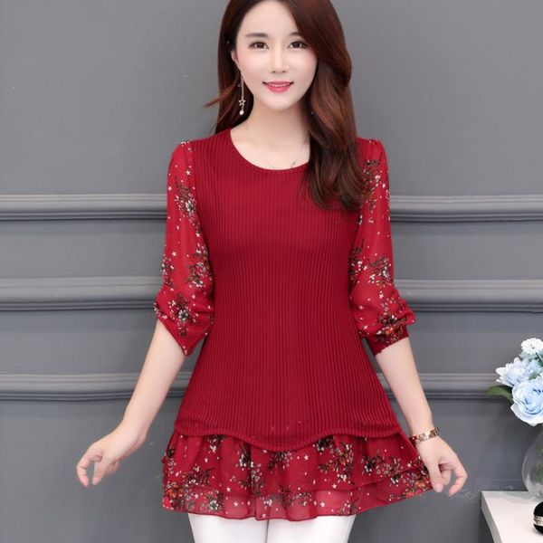 women's blouses & shirts patchwork faux two piece tunic women floral print vintage temperament lady belly long basic shirt blouse 5xl 4, White
women's blouses & shirts patchwork faux two piece tunic women floral print vintage temperament lady belly long basic shirt blouse 5xl 4, White