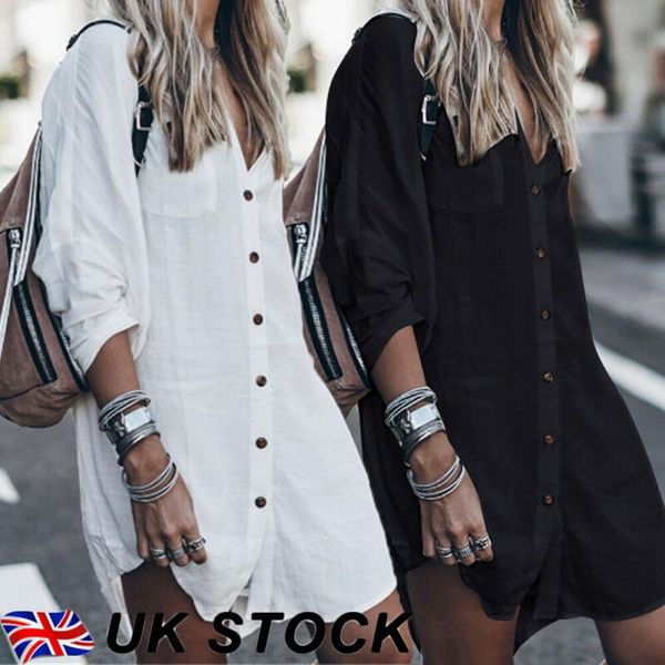 women's blouses & shirts autumn womens dress fashion casual long sleeve solid color v-neck button bawtig 2021, White
women's blouses & shirts autumn womens dress fashion casual long sleeve solid color v-neck button bawtig 2021, White