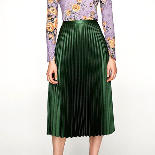skirts 2021 spring autumn fashion green pleated skirt women's elastic high waist solid office lady midi female saia jupe femme, Black
skirts 2021 spring autumn fashion green pleated skirt women's elastic high waist solid office lady midi female saia jupe femme, Black