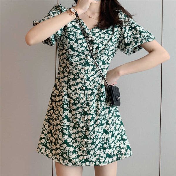 women elegant chiffon mini dress casual summer korean puff sleeve slim party 210526, Black;gray
women elegant chiffon mini dress casual summer korean puff sleeve slim party 210526, Black;gray