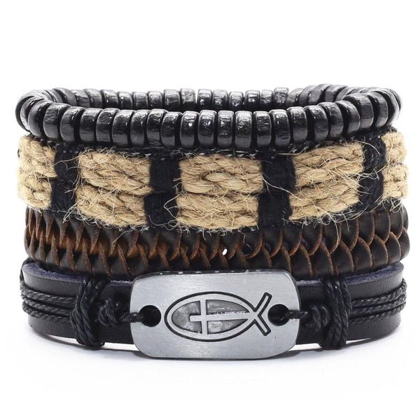 charm bracelets fish cross infinity black beads handmade woven men leather women vintage bangle male jewelry accessories, Golden;silver
charm bracelets fish cross infinity black beads handmade woven men leather women vintage bangle male jewelry accessories, Golden;silver