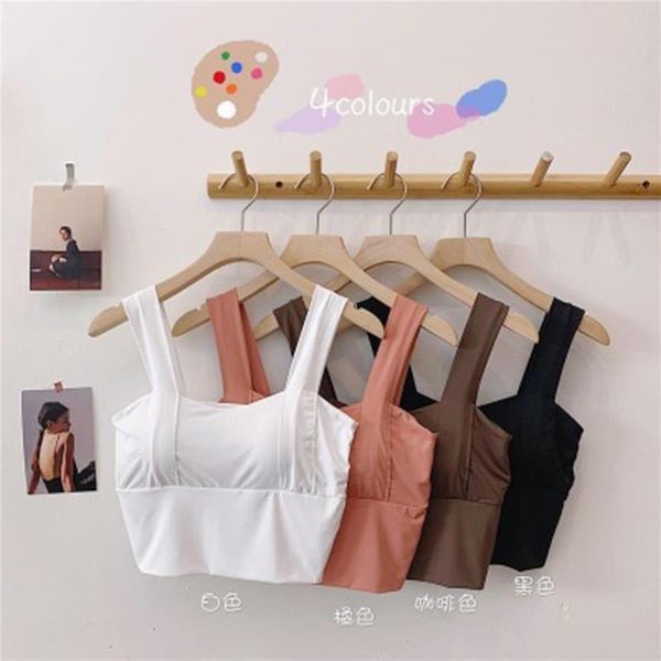 women tanks crop tube female seamless underwear active cropped padded camisoles for womens lingerie, Black;white
women tanks crop tube female seamless underwear active cropped padded camisoles for womens lingerie, Black;white