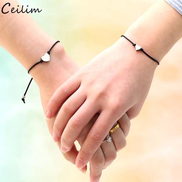 2pcs/set simple stainless steel heart charms couple bracelet adjustable black red rope bracelets lucky jewelry friend gifts charm, Golden;silver
2pcs/set simple stainless steel heart charms couple bracelet adjustable black red rope bracelets lucky jewelry friend gifts charm, Golden;silver