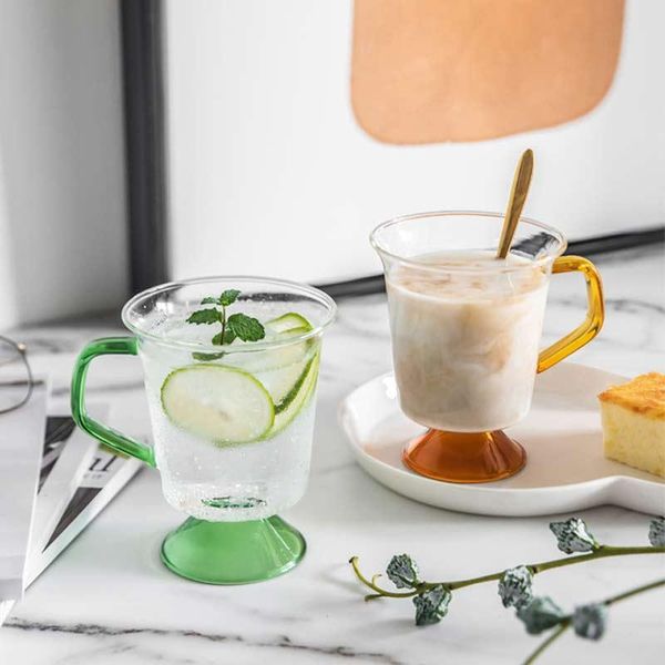 wine glasses 2pcs heat-resistant glass cup creative coffee mug with handle breakfast milk juice tea goblet drinking 300ml
wine glasses 2pcs heat-resistant glass cup creative coffee mug with handle breakfast milk juice tea goblet drinking 300ml