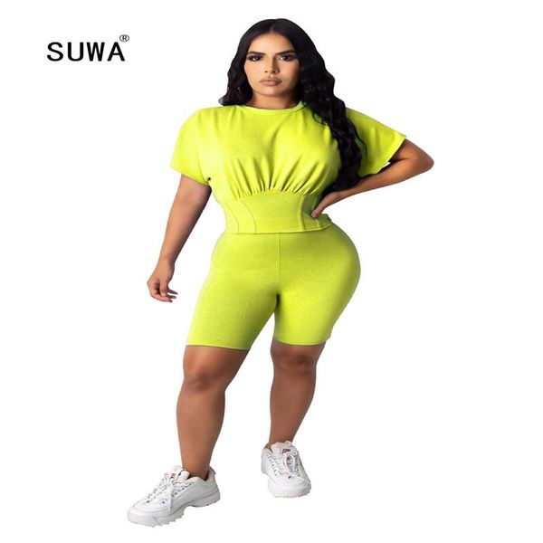 casual women pure color two piece set simple design streetwear o neck short sleeve t-shirt and matched shorts outfits women's tracksuit, Gray
casual women pure color two piece set simple design streetwear o neck short sleeve t-shirt and matched shorts outfits women's tracksuit, Gray