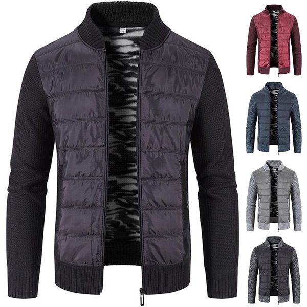 men's sweaters jacket fashion baseball collar zipper cardigan men autumn winter wool sweater original wind stitching knit, White;black
men's sweaters jacket fashion baseball collar zipper cardigan men autumn winter wool sweater original wind stitching knit, White;black