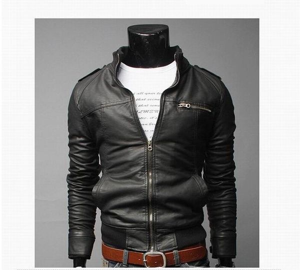 bc51 classic style motorcycling pu leather fashion jacket men slim fit male motor faux parka kuun, Black;brown
bc51 classic style motorcycling pu leather fashion jacket men slim fit male motor faux parka kuun, Black;brown