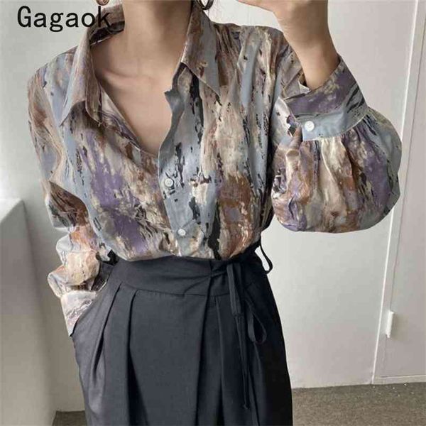 women blouse spring autumn vintage print lapel loose shirts casual harajuku korean chic fashion wild blouses 210531, White
women blouse spring autumn vintage print lapel loose shirts casual harajuku korean chic fashion wild blouses 210531, White