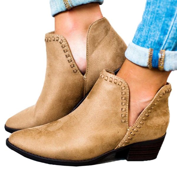 boots fashion retro ankle women basic pointed toe sewing solid vintage med square heel slip-on big size shoes, Black
boots fashion retro ankle women basic pointed toe sewing solid vintage med square heel slip-on big size shoes, Black